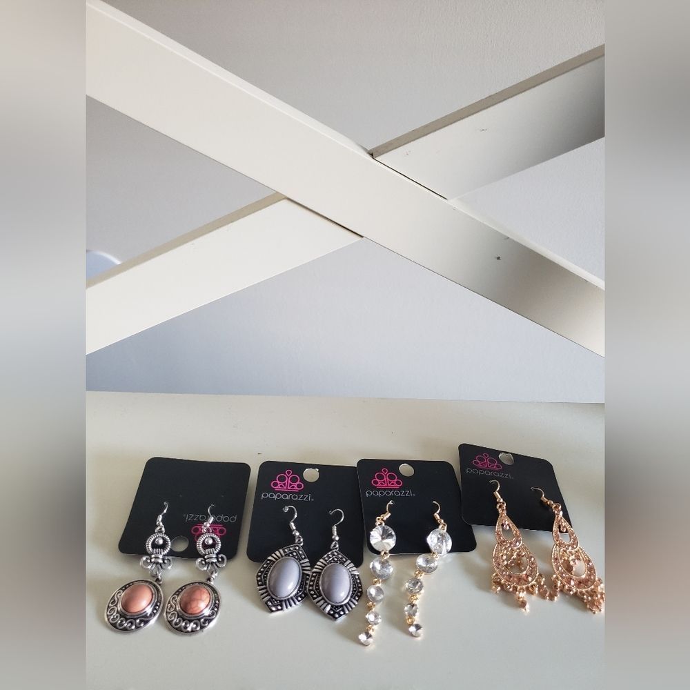 Paparazzi Earrings  4 Pairs
